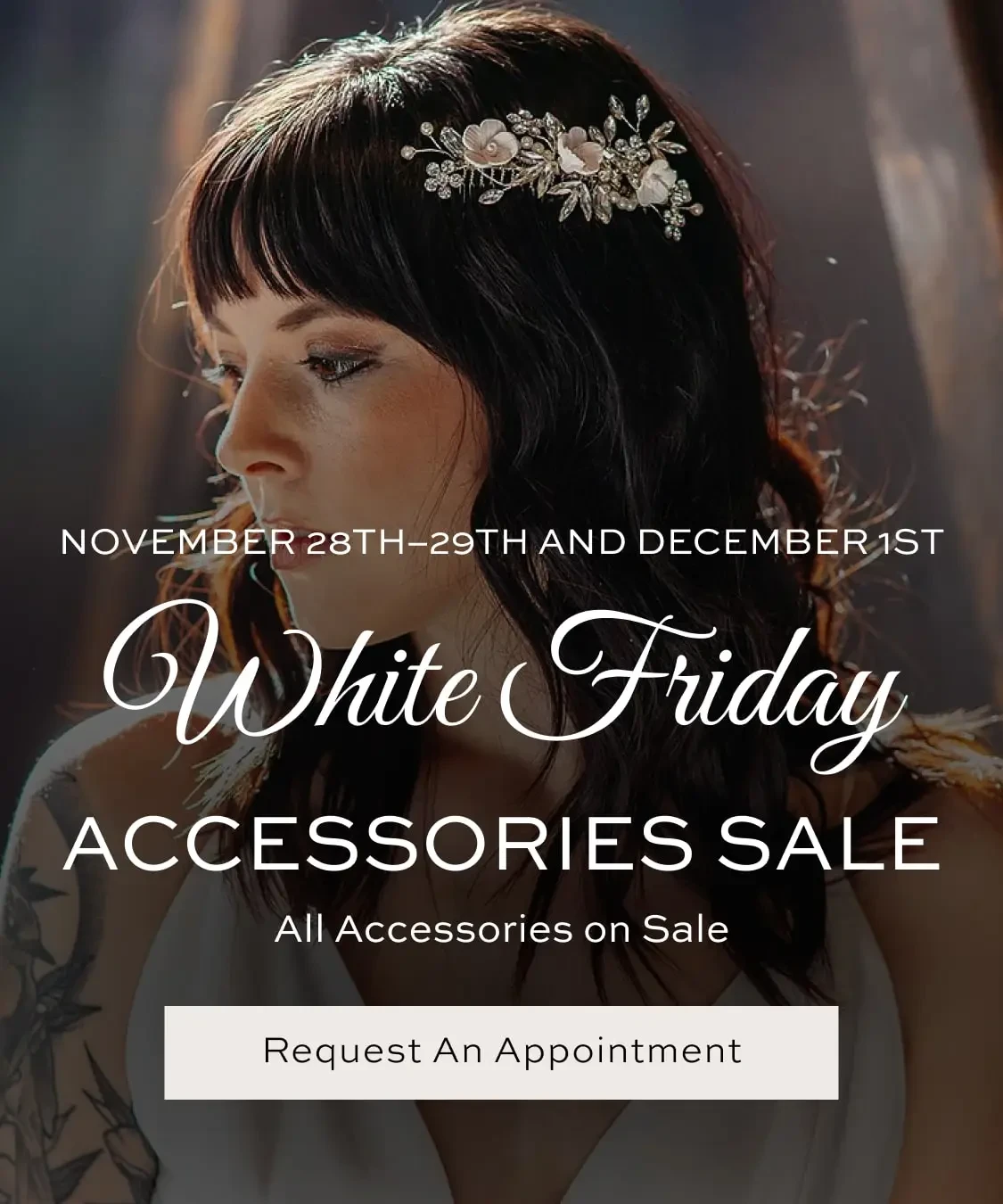 White Friday Accessory Sale Banner for Mobile